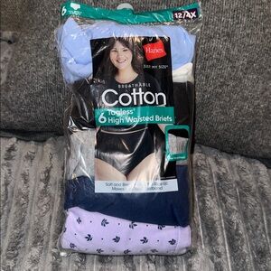 Hanes High Waisted Briefs Breathable Cotton Just My Size 6-Pack NEW 12/4X - READ